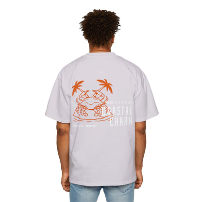 Crab - Men's Heavy Oversized Tee, Japanese 'I have genital lice' (Crabs) - Rude Translation Clothing