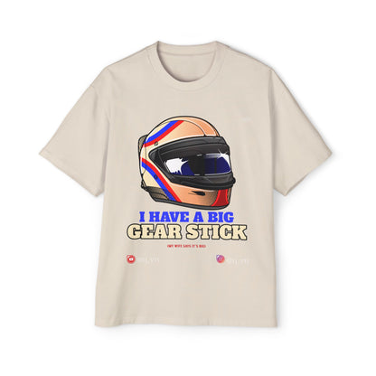 Lj_v15 Sponsored Merchandise - "Gear stick" F1, Men's Heavy Oversized Tee