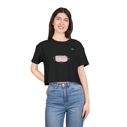 Pink - Women's Crop Tee, English 'Fuck you bitch' - Rude Translation Clothing