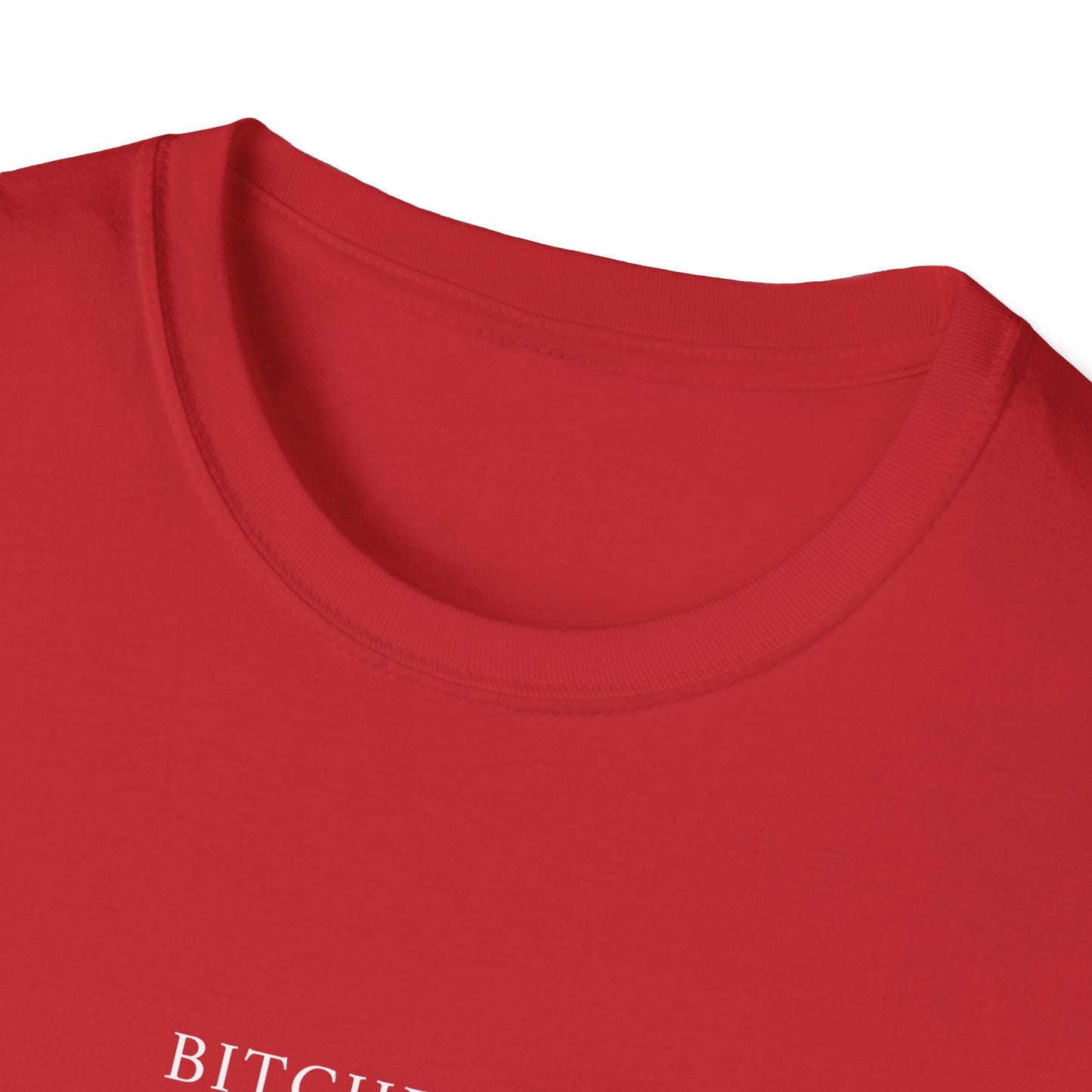 Red hair - Unisex Softstyle T-Shirt, English 'Bitches be trippin & drippin' - Rude Translation Clothing