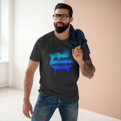 Blue graffiti- Men's Staple Tee, Spanish 'I can't get hard' - Rude Translation Clothing