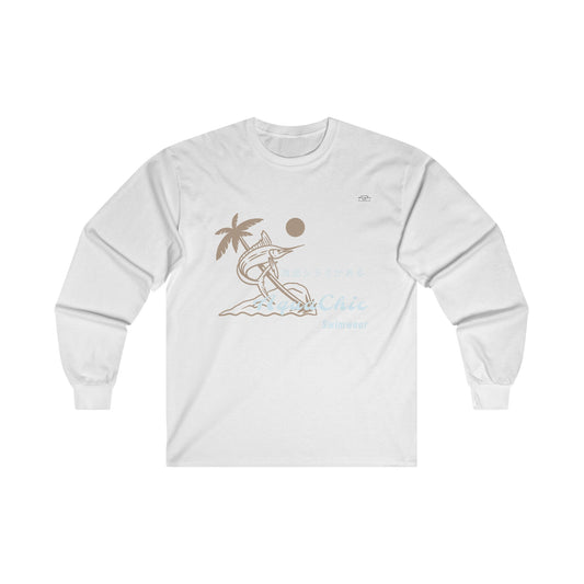 Marlin - Unisex Cotton Long Sleeve. Japanese 'I have genital lice' (Crabs) - Rude Translation Clothing