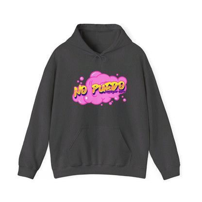 Spanish 'I can't get hard', Pink Graffiti - Unisex Heavy Blend Hoodie - Rude Translation Clothing