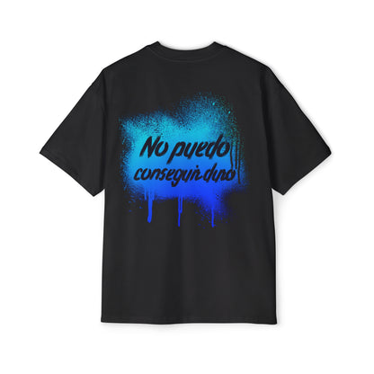 Men's Heavy Oversized Tee, Spanish "I can't get hard" - Rude Translation Clothing