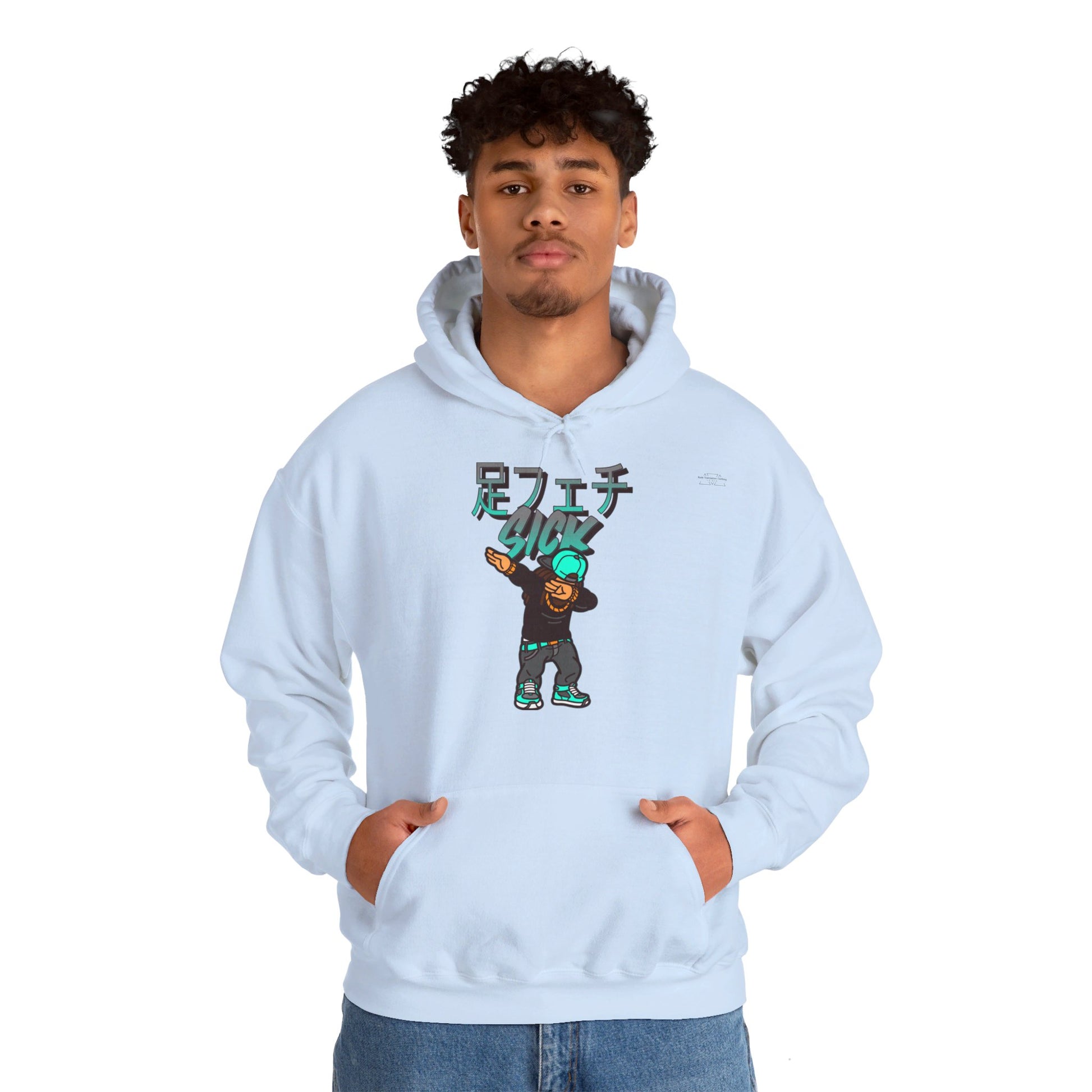 Japanese 'Sick foot fetish', Dabbing Gangster - Unisex Heavy Blend Hoodie - Rude Translation Clothing