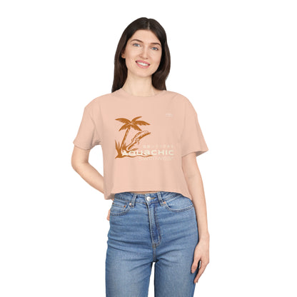 Lizard - Women's Crop Tee, Japanese 'I have genital lice' (Crabs) - Rude Translation Clothing