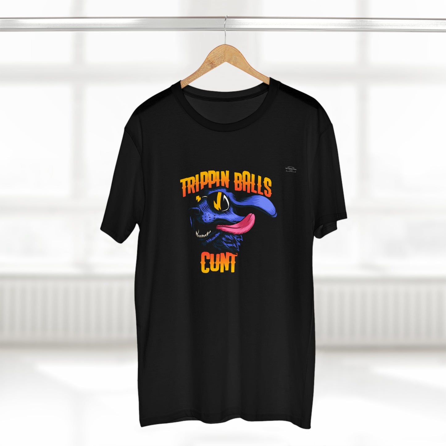 Dog - Men's Staple Tee, English 'Trippin balls cunt' - Rude Translation Clothing