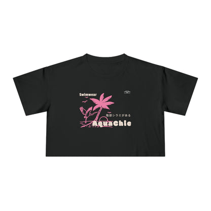 Stork - Women's Crop Tee, Japanese 'I have genital lice' (Crabs) - Rude Translation Clothing