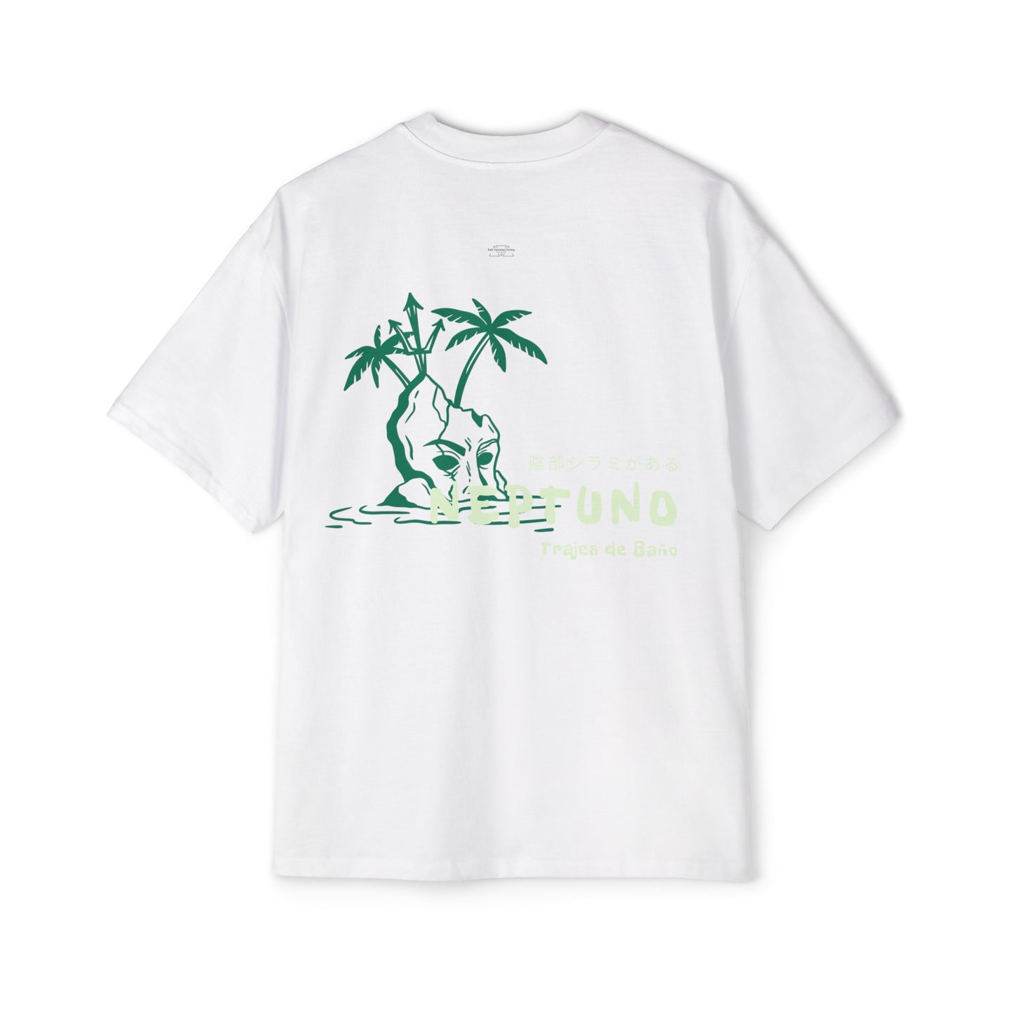 Island - Men's Heavy Oversized Tee, Japanese 'I have genital lice' (Crabs) - Rude Translation Clothing