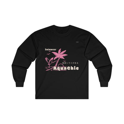 Stork - Unisex Cotton Long Sleeve. Japanese 'I have genital lice' (Crabs) - Rude Translation Clothing