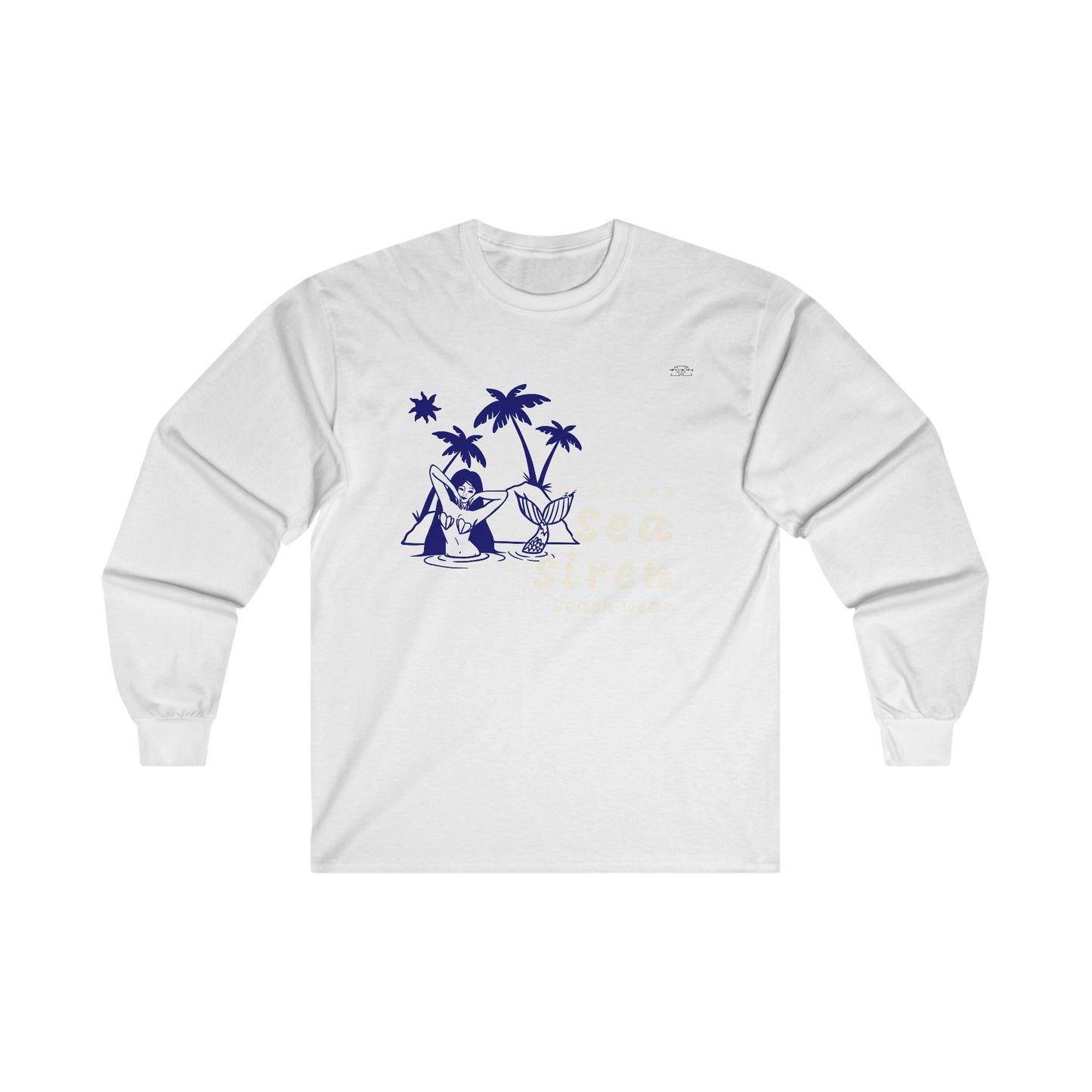 Sea Siren - Unisex Cotton Long Sleeve. Japanese 'I have genital lice' (Crabs) - Rude Translation Clothing