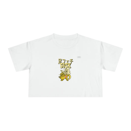 Banana - Women's Crop Tee, Japanese Sick 'Foot fetish' - Rude Translation Clothing