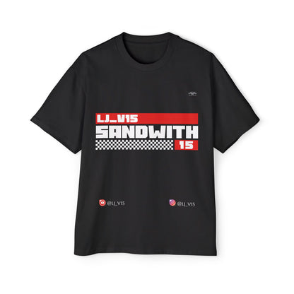 Lj_v15 Sponsored Merchandise - "Lj_v15 Red" F1, Men's Heavy Oversized Tee