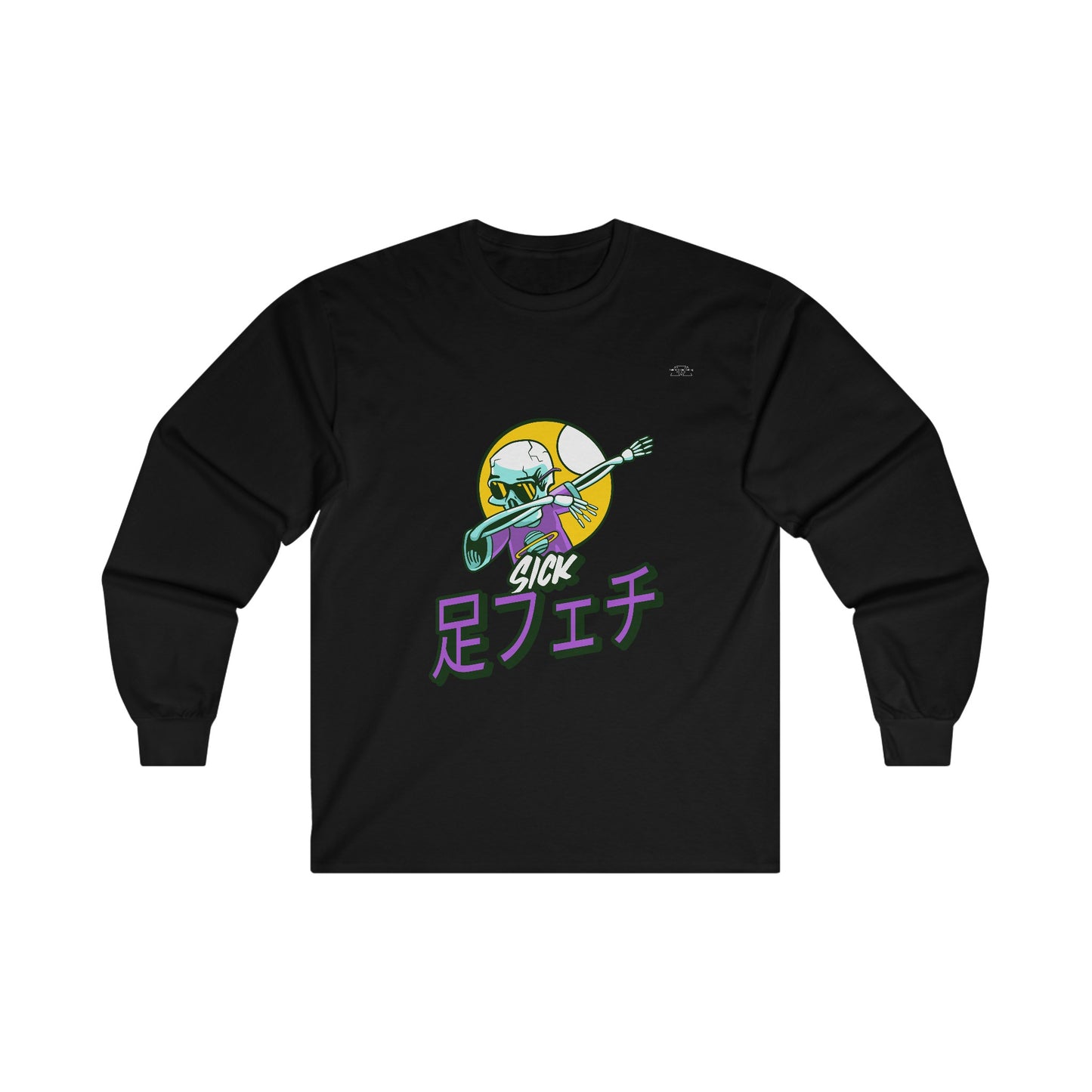 Skeleton - Unisex Cotton Long Sleeve. Japanese Sick 'Foot fetish' - Rude Translation Clothing