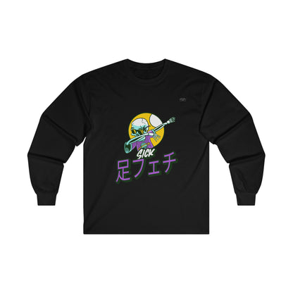 Skeleton - Unisex Cotton Long Sleeve. Japanese Sick 'Foot fetish' - Rude Translation Clothing