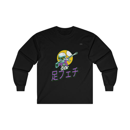 Skeleton - Unisex Cotton Long Sleeve. Japanese Sick 'Foot fetish' - Rude Translation Clothing