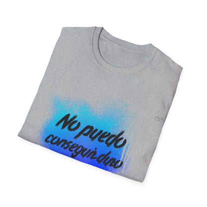 Blue graffiti - Unisex Softstyle T-Shirt, Spanish 'I can't get hard' - Rude Translation Clothing