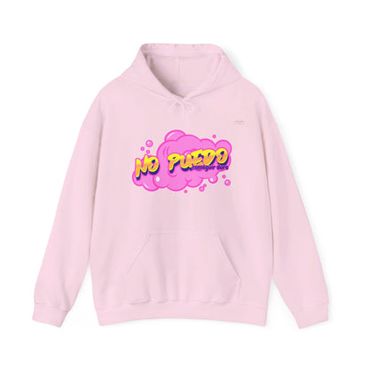 Spanish 'I can't get hard', Pink Graffiti - Unisex Heavy Blend Hoodie - Rude Translation Clothing