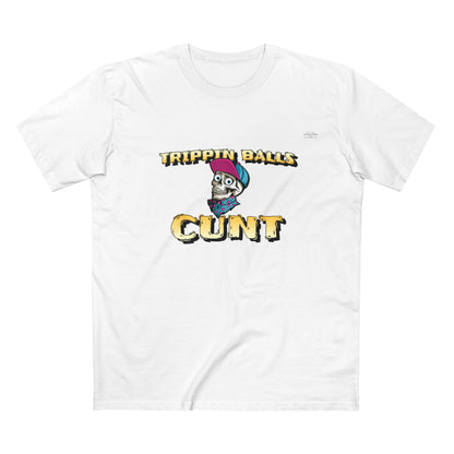 Cap - Men's Staple Tee, English 'Trippin balls cunt' - Rude Translation Clothing