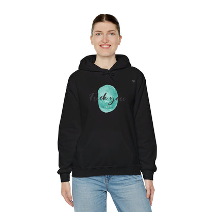 English 'Fuck you bitch', Green - Unisex Heavy Blend Hoodie - Rude Translation Clothing