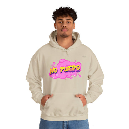 Spanish 'I can't get hard', Pink Graffiti - Unisex Heavy Blend Hoodie - Rude Translation Clothing