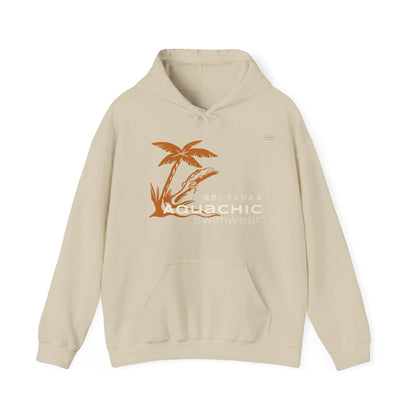 Japanese "I have genital lice" (Crabs), Orange Lizard - Unisex Heavy Blend Hoodie - Rude Translation Clothing