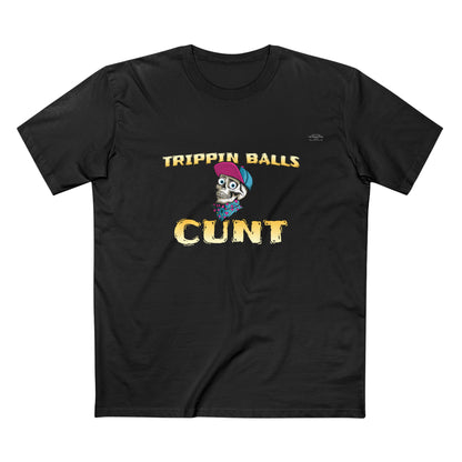 Cap - Men's Staple Tee, English 'Trippin balls cunt' - Rude Translation Clothing