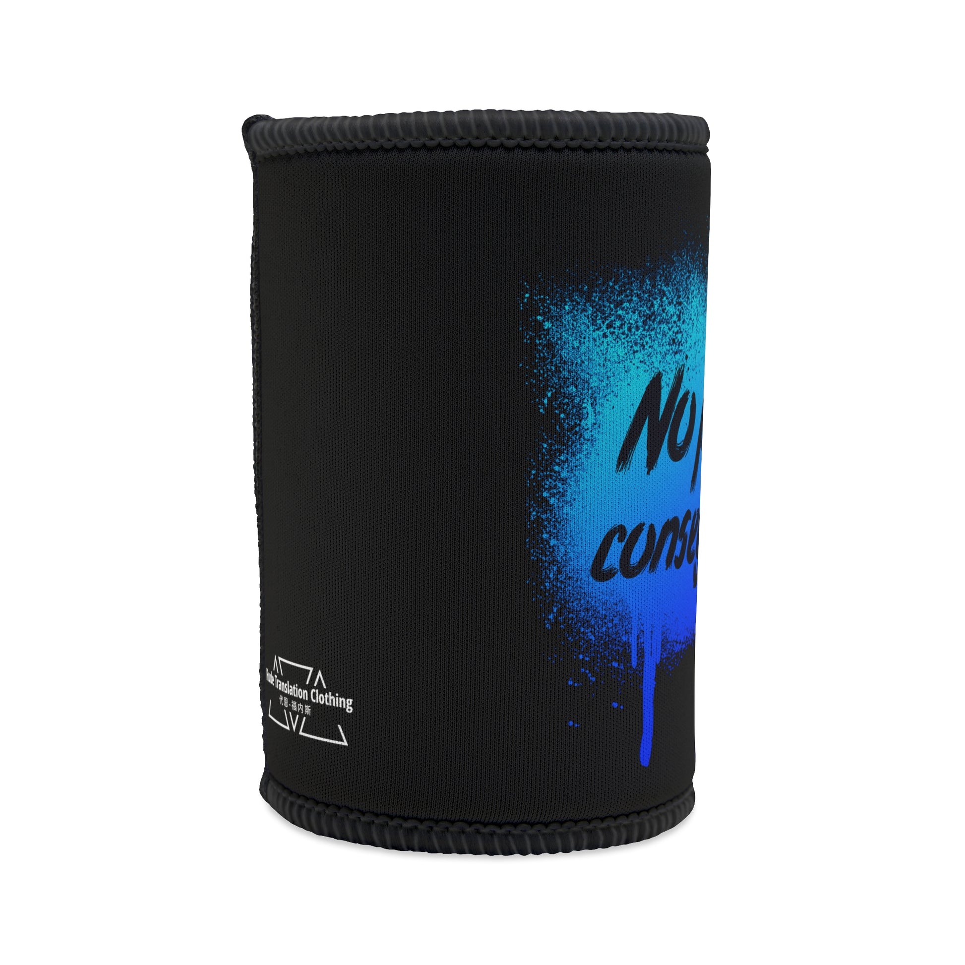 Blue graffiti- Stubby Cooler, Spanish 'I can't get hard' - Rude Translation Clothing