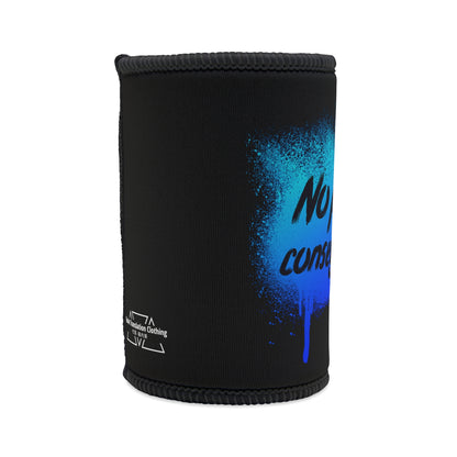 Blue graffiti- Stubby Cooler, Spanish 'I can't get hard' - Rude Translation Clothing