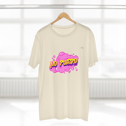 Yellow graffiti- Men's Staple Tee, Spanish 'I can't get hard' - Rude Translation Clothing