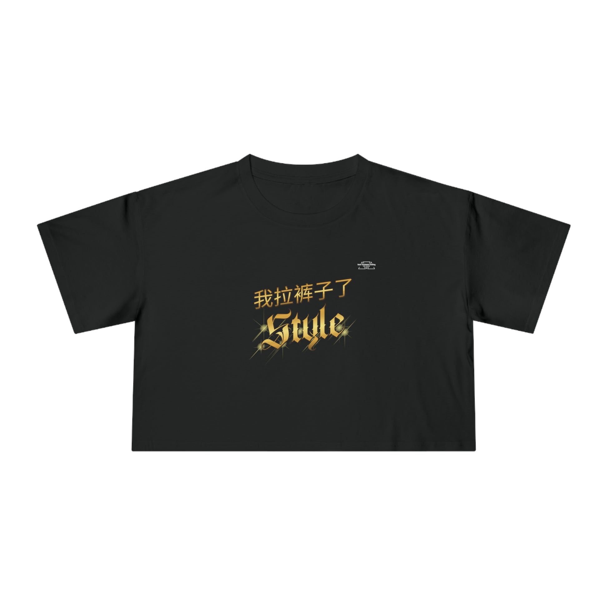 Style - Women's Crop Tee, Chinese 'I shit my pants' - Rude Translation Clothing