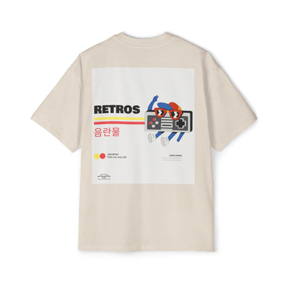 Retro - Men's Heavy Oversized Tee, Korean "Pornography" - Rude Translation Clothing