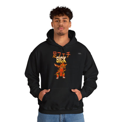 Japanese 'Sick foot fetish', Dabbing Samurai - Unisex Heavy Blend Hoodie - Rude Translation Clothing