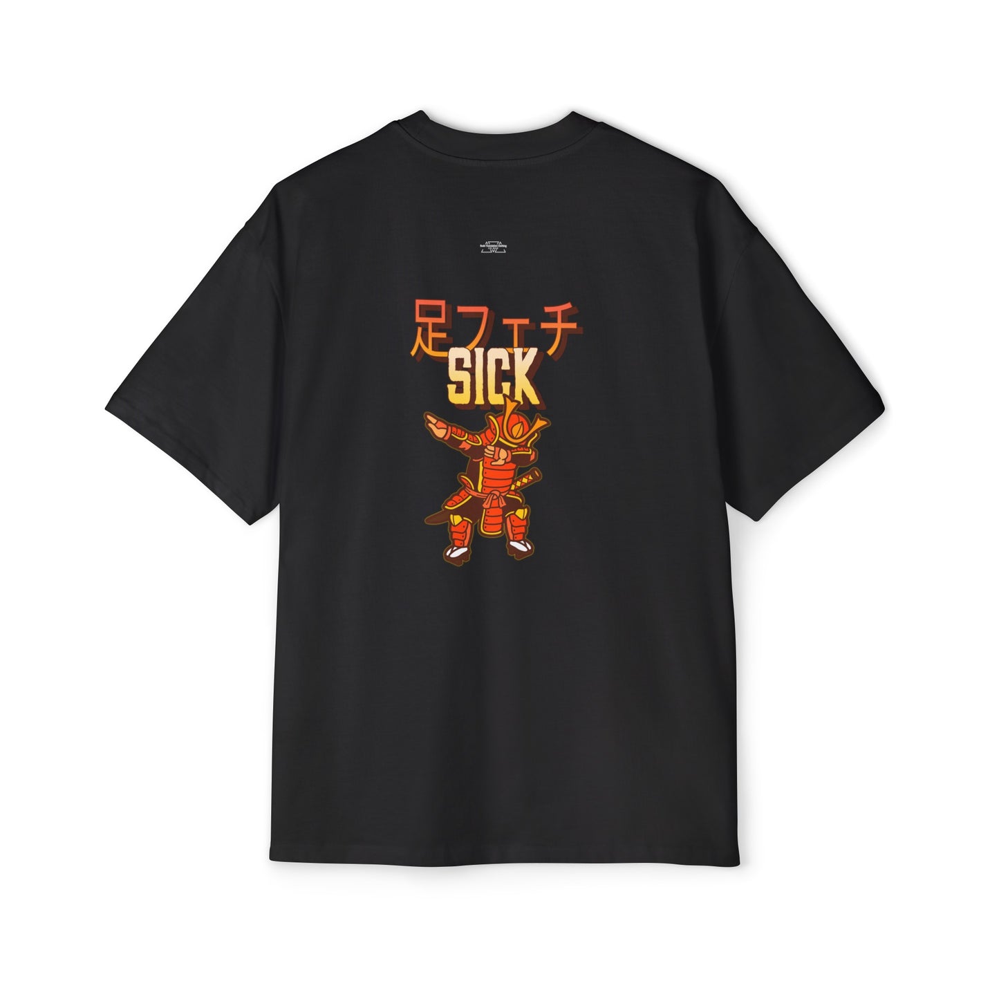 Samurai - Men's Heavy Oversized Tee, Japanese Sick 'Foot fetish' - Rude Translation Clothing