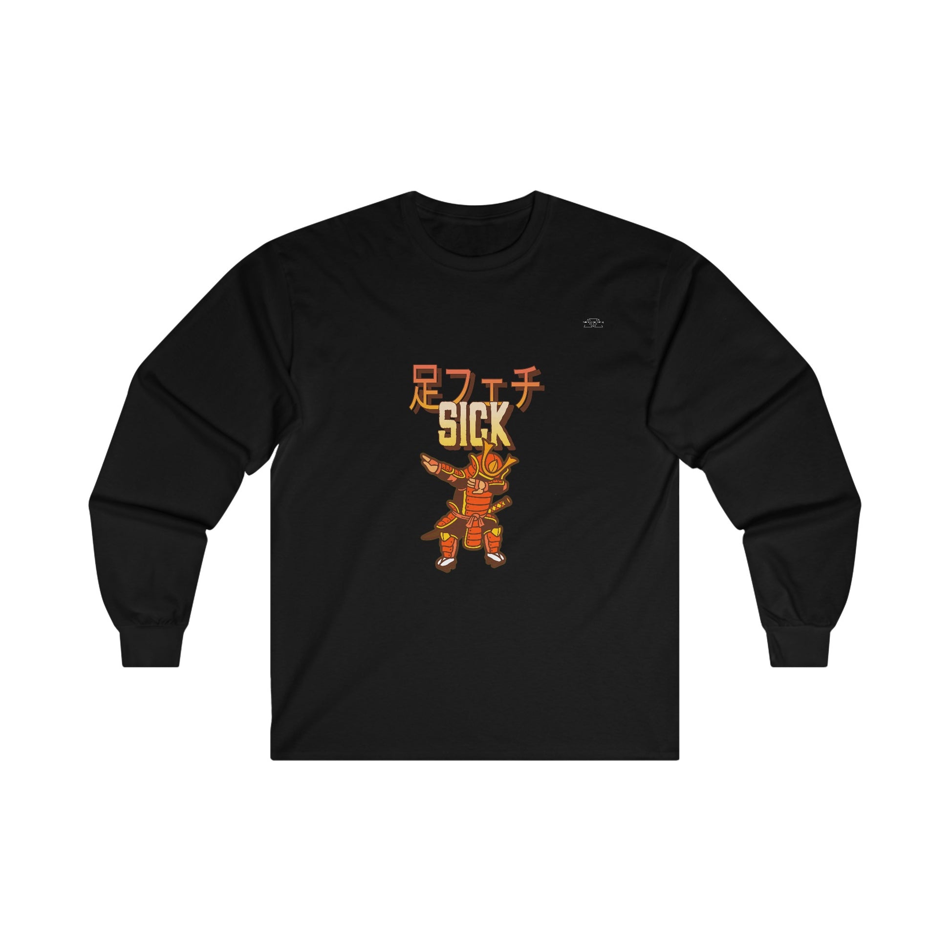 Samurai - Unisex Cotton Long Sleeve. Japanese Sick 'Foot fetish' - Rude Translation Clothing