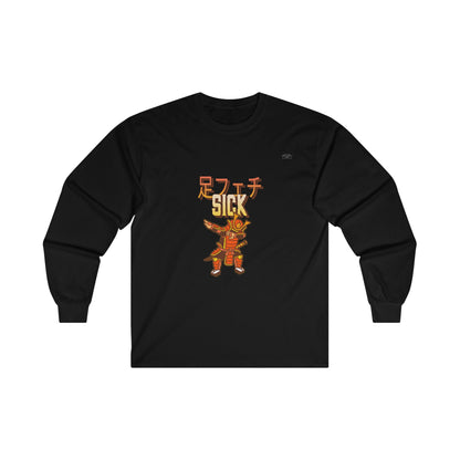 Samurai - Unisex Cotton Long Sleeve. Japanese Sick 'Foot fetish' - Rude Translation Clothing