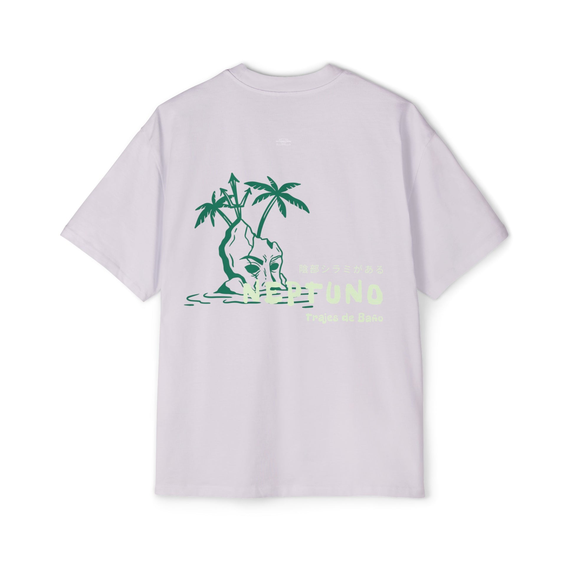 Island - Men's Heavy Oversized Tee, Japanese 'I have genital lice' (Crabs) - Rude Translation Clothing