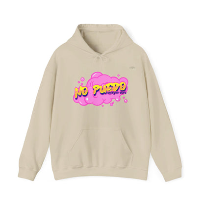 Spanish 'I can't get hard', Pink Graffiti - Unisex Heavy Blend Hoodie - Rude Translation Clothing