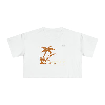 Lizard - Women's Crop Tee, Japanese 'I have genital lice' (Crabs) - Rude Translation Clothing