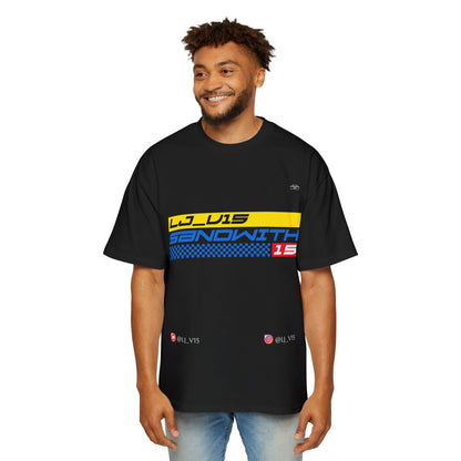 Lj_v15 Sponsored Merchandise - "Blue and Gold" F1, Men's Heavy Oversized Tee