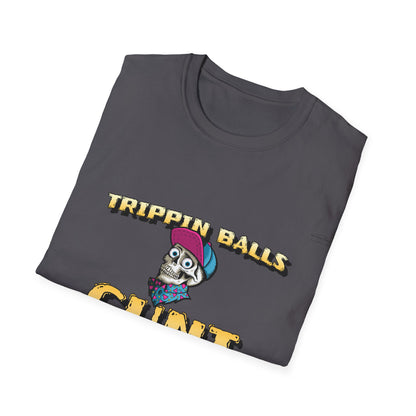 Cap - Unisex Softstyle T-Shirt, English 'Trippin balls cunt' - Rude Translation Clothing