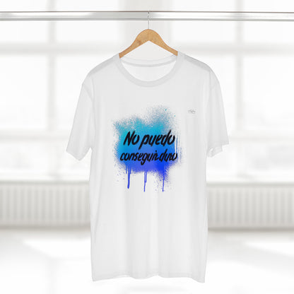 Blue graffiti- Men's Staple Tee, Spanish 'I can't get hard' - Rude Translation Clothing