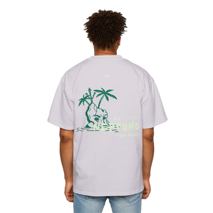 Island - Men's Heavy Oversized Tee, Japanese 'I have genital lice' (Crabs) - Rude Translation Clothing