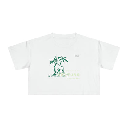 Island - Women's Crop Tee, Japanese 'I have genital lice' (Crabs) - Rude Translation Clothing