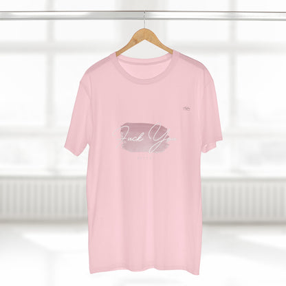 Pink - Men's Staple Tee, English 'Fuck you bitch' - Rude Translation Clothing