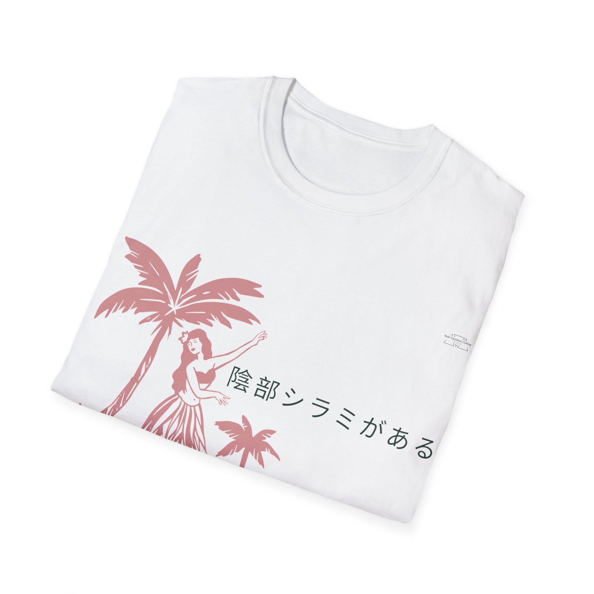 Lady - Unisex Softstyle T-Shirt, Japanese 'I have genital lice' (Crabs) - Rude Translation Clothing