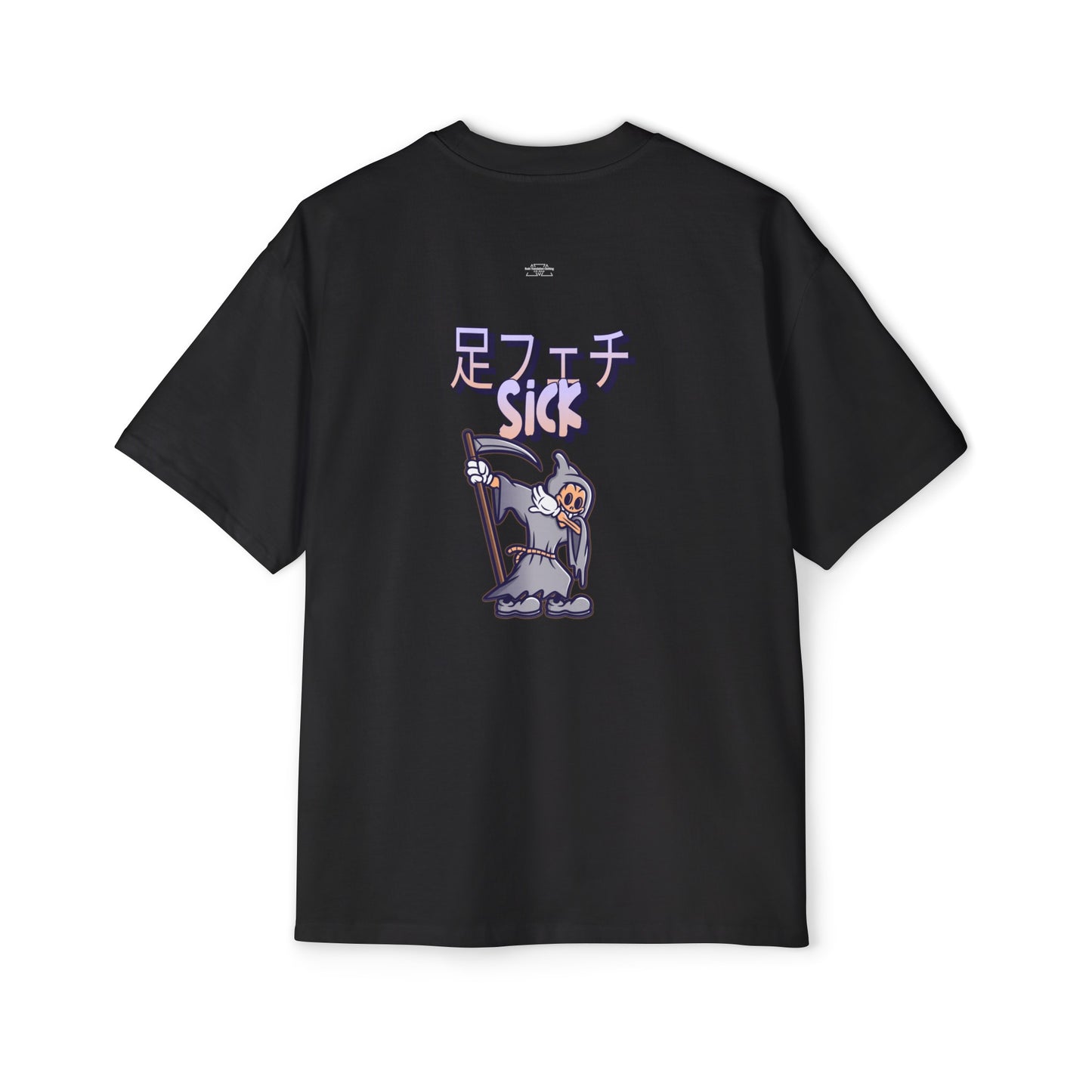 Reaper - Men's Heavy Oversized Tee, Japanese Sick 'Foot fetish' - Rude Translation Clothing