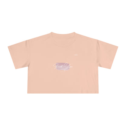 Pink - Women's Crop Tee, English 'Fuck you bitch' - Rude Translation Clothing