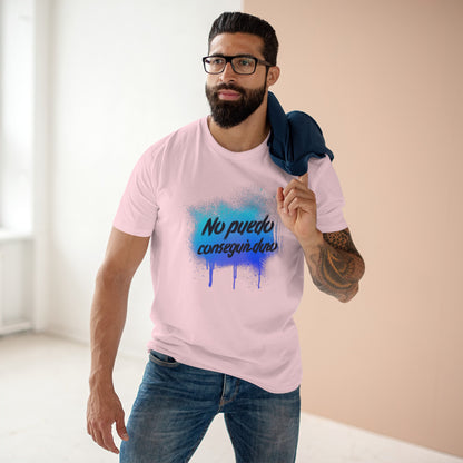 Blue graffiti- Men's Staple Tee, Spanish 'I can't get hard' - Rude Translation Clothing