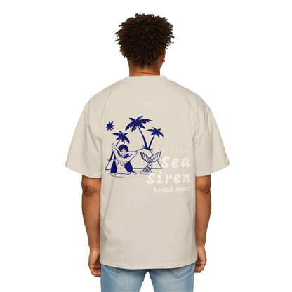 Sea Siren - Men's Heavy Oversized Tee, Japanese 'I have genital lice' (Crabs) - Rude Translation Clothing